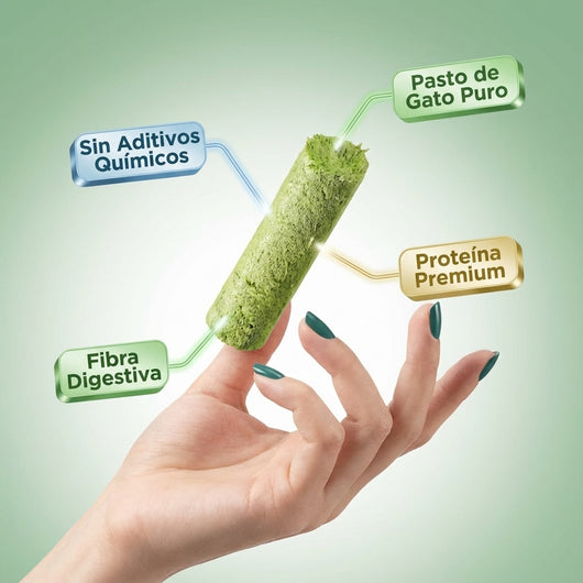 Palo de hierba gatera para morder