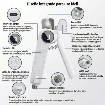 Cortador y limador de uñas para animales Felino - Versión Mejorada