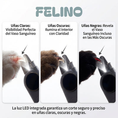 Cortador y limador de uñas para animales Felino - Versión Mejorada