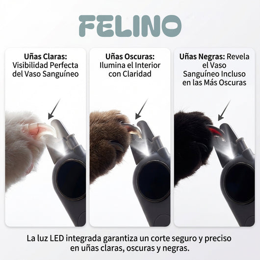 Cortador y limador de uñas para animales Felino - Versión Mejorada